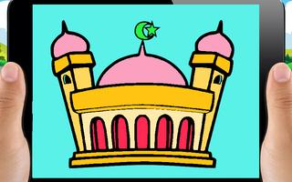 Coloring Book Kids - Coloring The Mosque capture d'écran 2