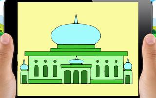 Coloring Book Kids - Coloring The Mosque captura de pantalla 3