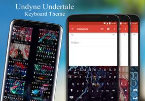 Undyne Keyboard Theme Affiche