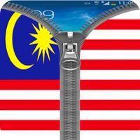 Malaysian Flag Zipper Lock تصوير الشاشة 1