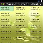 Puzzle Purple Butterfly ícone