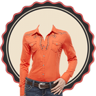 Woman Shirt Photo Suit Montage-icoon