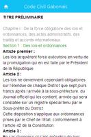 Code Civil Gabonais capture d'écran 1