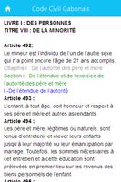 Code Civil Gabonais capture d'écran 3