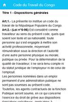 Code du Travail du Congo ảnh chụp màn hình 1