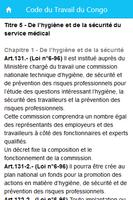 Code du Travail du Congo ảnh chụp màn hình 2