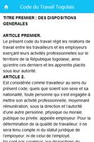 Code du Travail Togolais screenshot 1