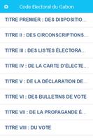 Code Electoral du Gabon poster