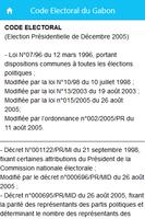 Code Electoral du Gabon screenshot 1