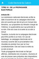 Code Electoral du Gabon screenshot 2