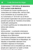 Code Electoral du Niger screenshot 1