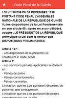 Code Pénal de la Guinée captura de pantalla 1