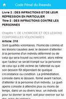 Code Pénal du Rwanda Ekran Görüntüsü 2