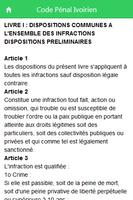 Code Pénal Ivoirien capture d'écran 1