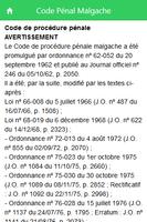 Code Pénal Malgache capture d'écran 1