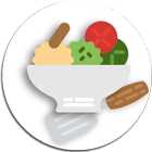 Food recipes with breakfast and dinner ideas icon