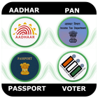 Aadhar Card, PAN, Driving License, Passport icon