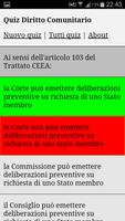 Quiz Diritto Comunitario screenshot 1
