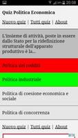 Quiz Politica Economica تصوير الشاشة 1