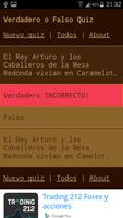 Verdadero o Falso Quiz capture d'écran 1