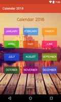 Calendar 2018 with Indian Holidays Poster