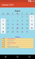 Calendar 2018 with Indian Holidays captura de pantalla 2