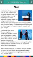 APEC 2015 CEO Summit اسکرین شاٹ 1