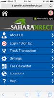 SaharaDirect Money Transfer Affiche