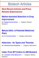 Biotech Articles Affiche