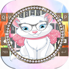 Diamond Cute Cat Keyboard Theme icon