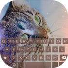 Cute Cat  Animated Theme&Emoji Keyboard आइकन