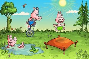 Three Little Pigs Kids Book imagem de tela 1