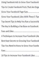 Marketing Tips For Facebook স্ক্রিনশট 1