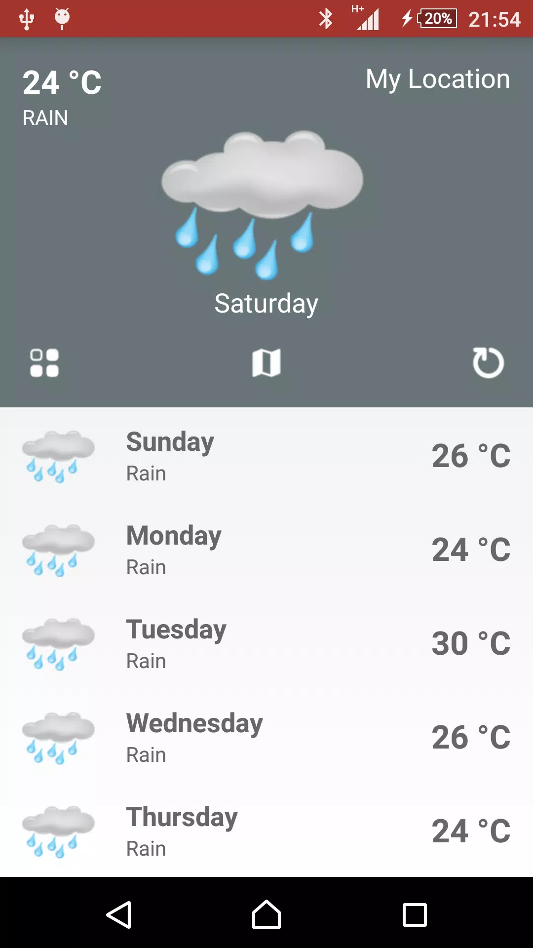 Weather in my location today