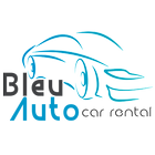 Bleu Auto rent a car icône