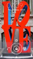 Love Amour Heart Lock Screen Affiche