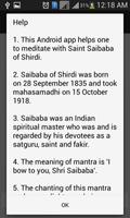 برنامه‌نما Saibaba Meditation عکس از صفحه