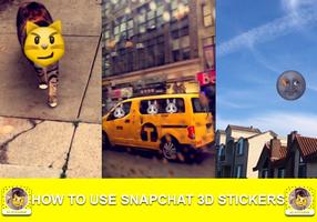 Guide 3D Stickers for Snapchat постер