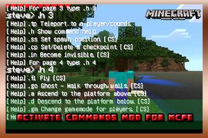 Activate Commands Mod For MCPE تصوير الشاشة 1