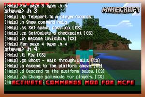 Activate Commands Mod For MCPE скриншот 1