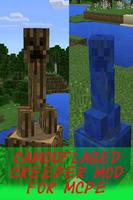 Camouflaged Creeper Mod MCPE Affiche