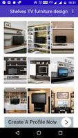 Shelves TV furniture design โปสเตอร์