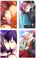 Anime Kiss Wallpaper Affiche