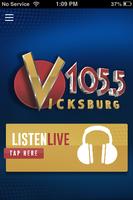 V105.5 Vicksburg Affiche