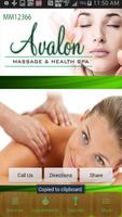 Avalon Massage plakat