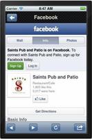 Saints Pub + Patio syot layar 2