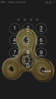 Gold Fidget Spinner Hand Lockscreen Affiche