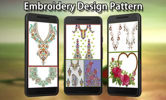 Embroidery Design Pattern পোস্টার