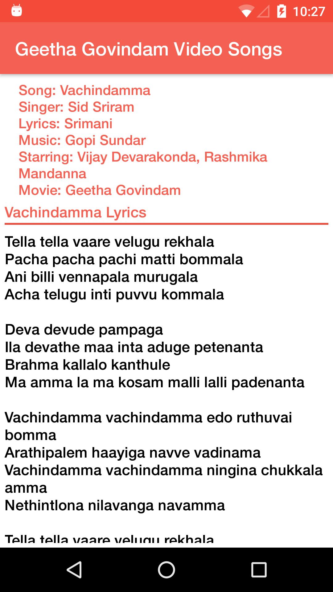 Geetha Govindam Video Songs For Android Apk Download