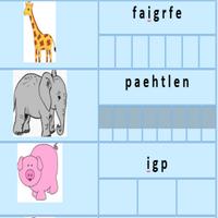 KIDS  SCRAMBLE WORDS ポスター